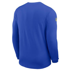 Nike Los Angeles Rams Sideline Coach UV Dri-FIT Long Sleeve Shirt Royal