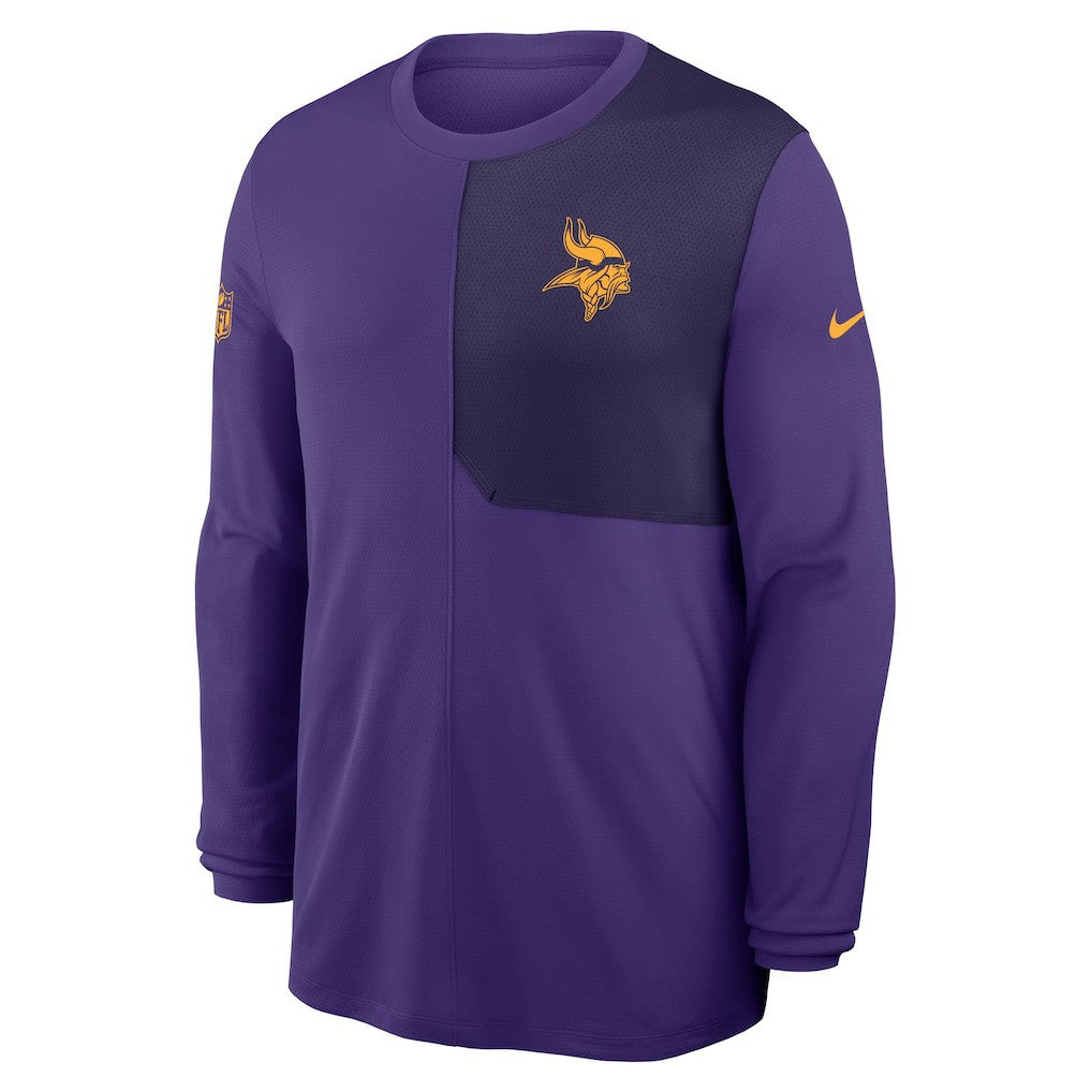 Nike Minnesota Vikings Sideline Coach UV Dri-FIT Long Sleeve Shirt Purple