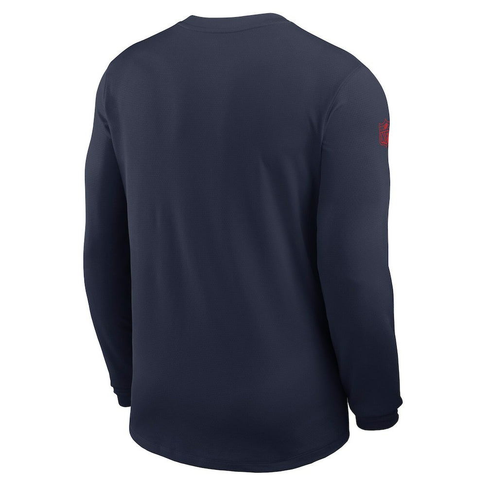 Nike New England Patriots Sideline Coach UV Dri-FIT Long Sleeve Shirt Navy