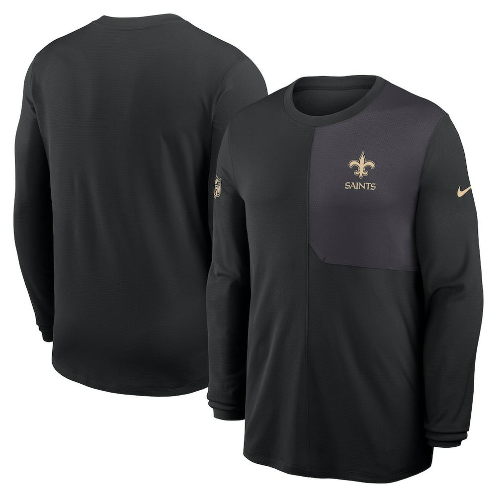 Nike New Orleans Saints Sideline Coach UV Dri-FIT Long Sleeve Shirt Black