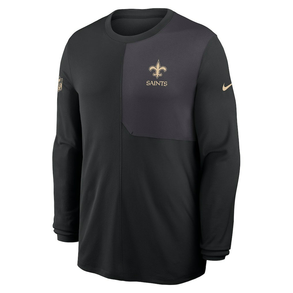 Nike New Orleans Saints Sideline Coach UV Dri-FIT Long Sleeve Shirt Black