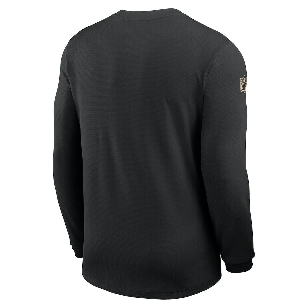 Nike New Orleans Saints Sideline Coach UV Dri-FIT Long Sleeve Shirt Black