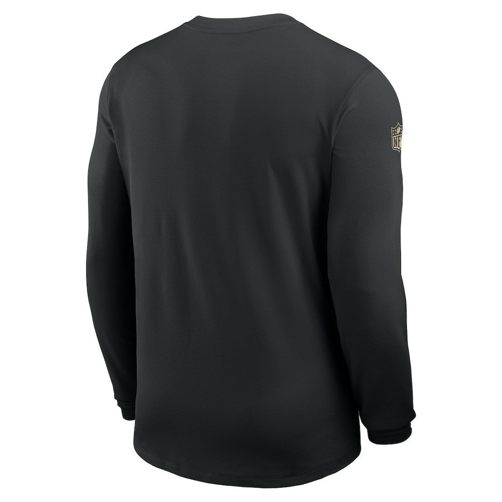 Nike New Orleans Saints Sideline Coach UV Dri-FIT Long Sleeve Shirt Black