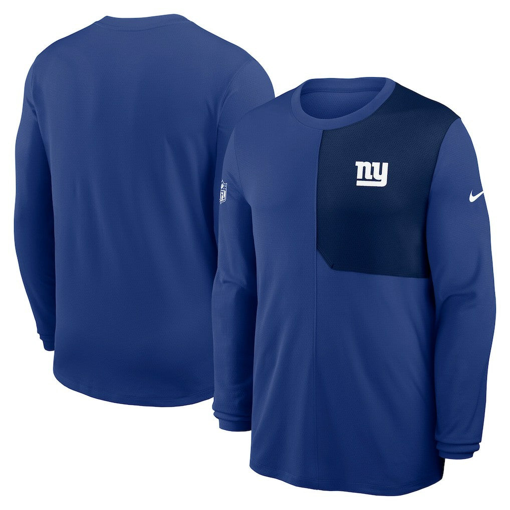Nike New York Giants Sideline Coach UV Dri-FIT Long Sleeve Shirt Royal