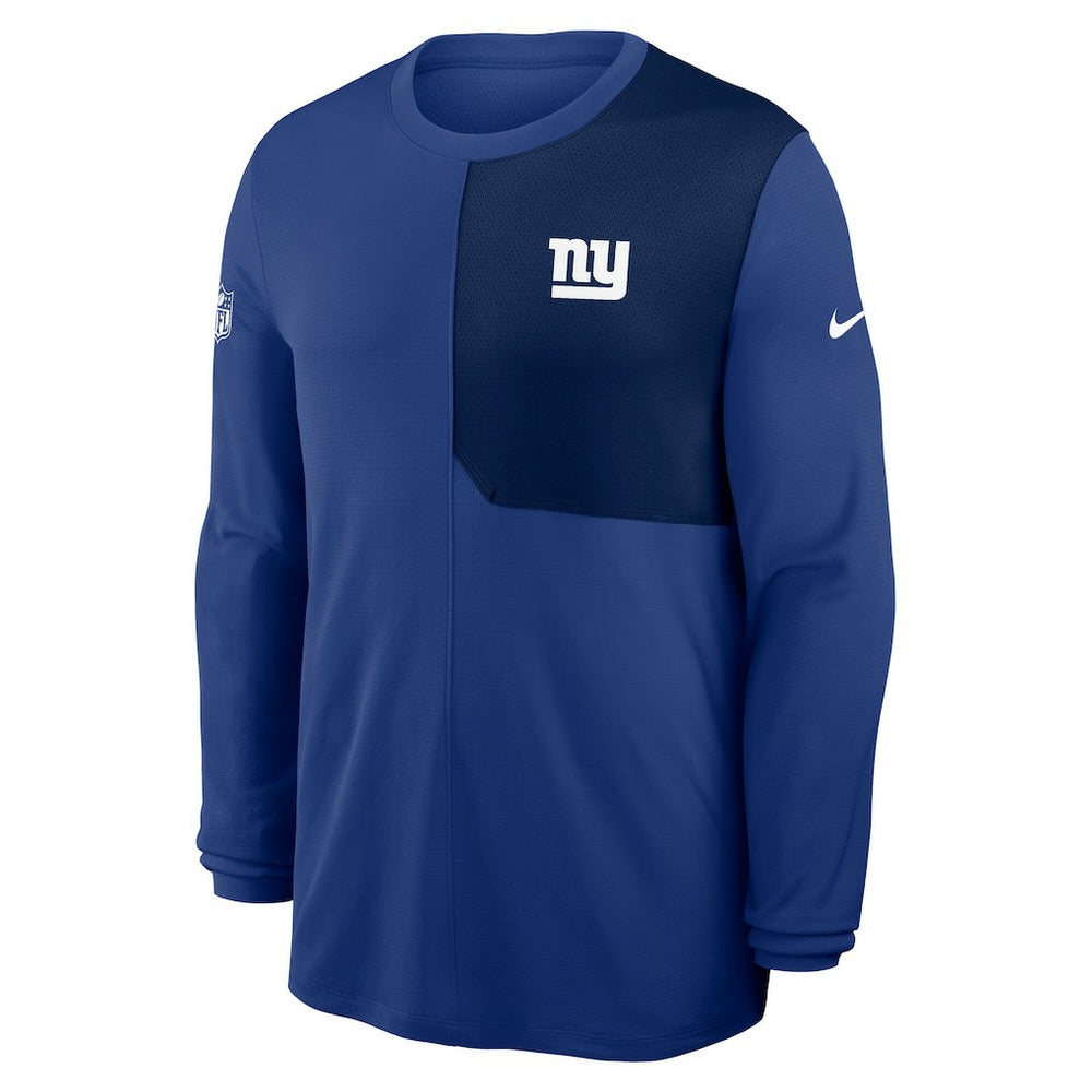 Nike New York Giants Sideline Coach UV Dri-FIT Long Sleeve Shirt Royal