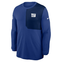 Nike New York Giants Sideline Coach UV Dri-FIT Long Sleeve Shirt Royal