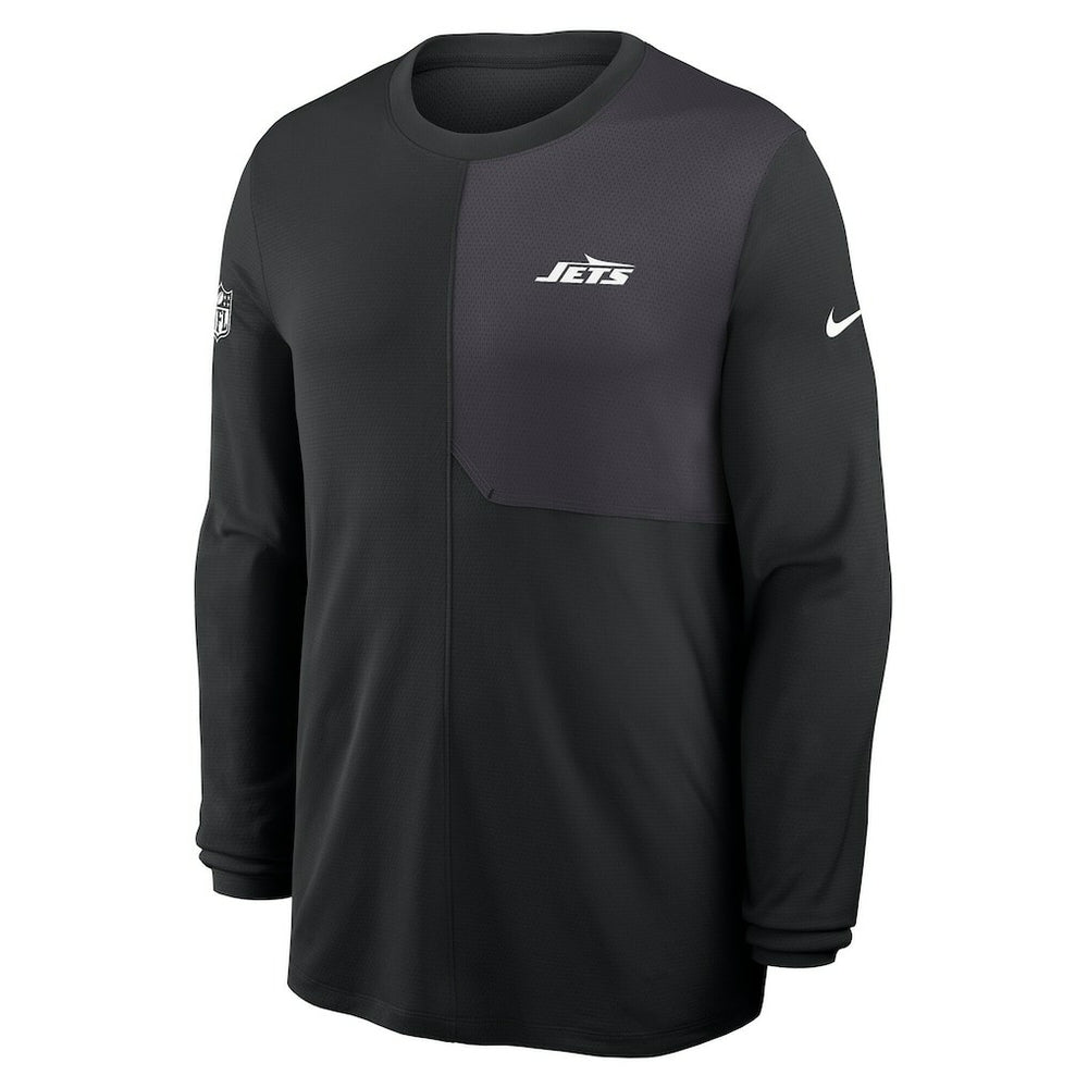 Nike New York Jets Sideline Coach UV Dri-FIT Long Sleeve Shirt Black