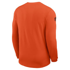 Nike Cincinnati Bengals Sideline Coach UV Dri-FIT Long Sleeve Shirt Orange