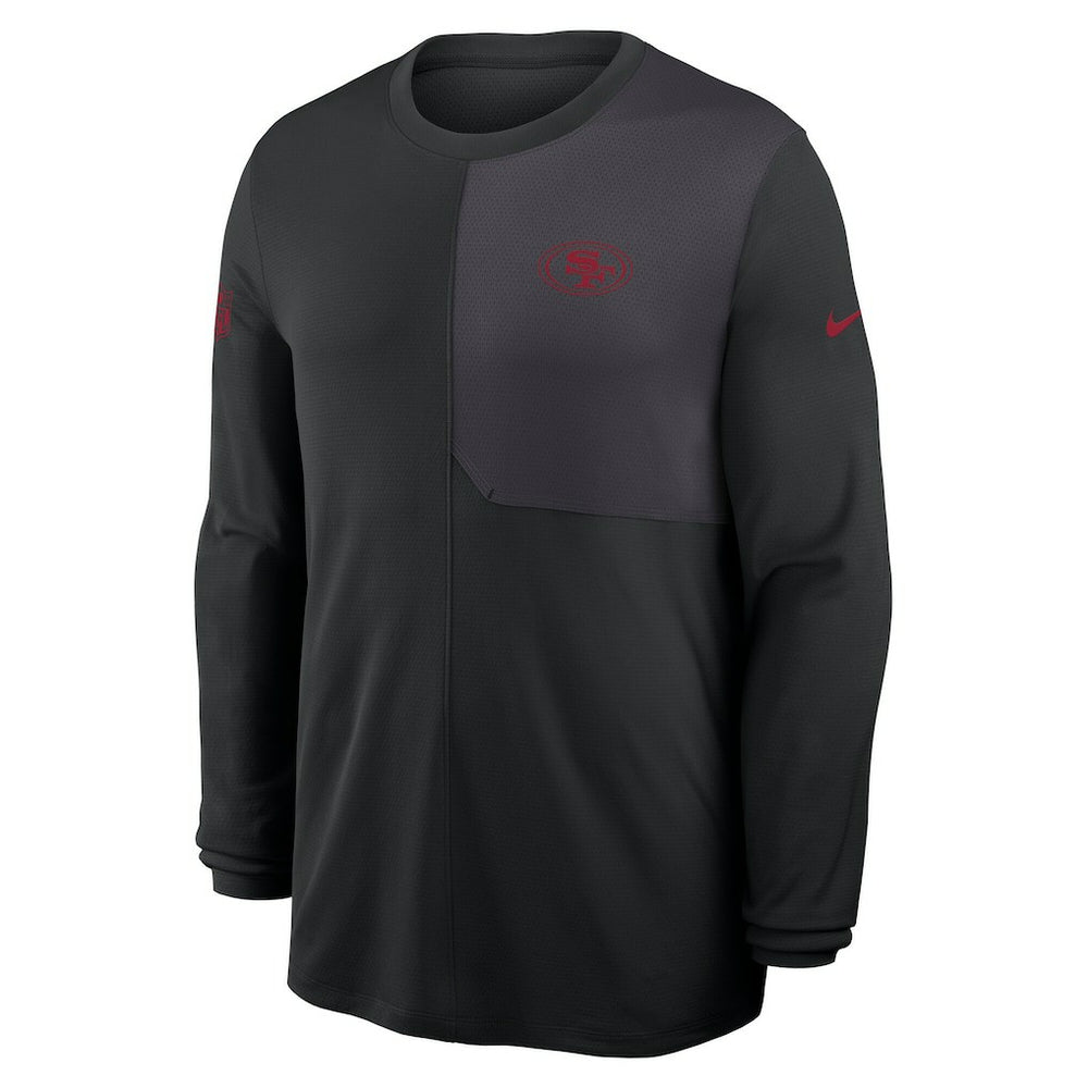 Nike San Francisco 49ers Sideline Coach UV Dri-FIT Long Sleeve Shirt Black