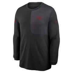 Nike San Francisco 49ers Sideline Coach UV Dri-FIT Long Sleeve Shirt Black