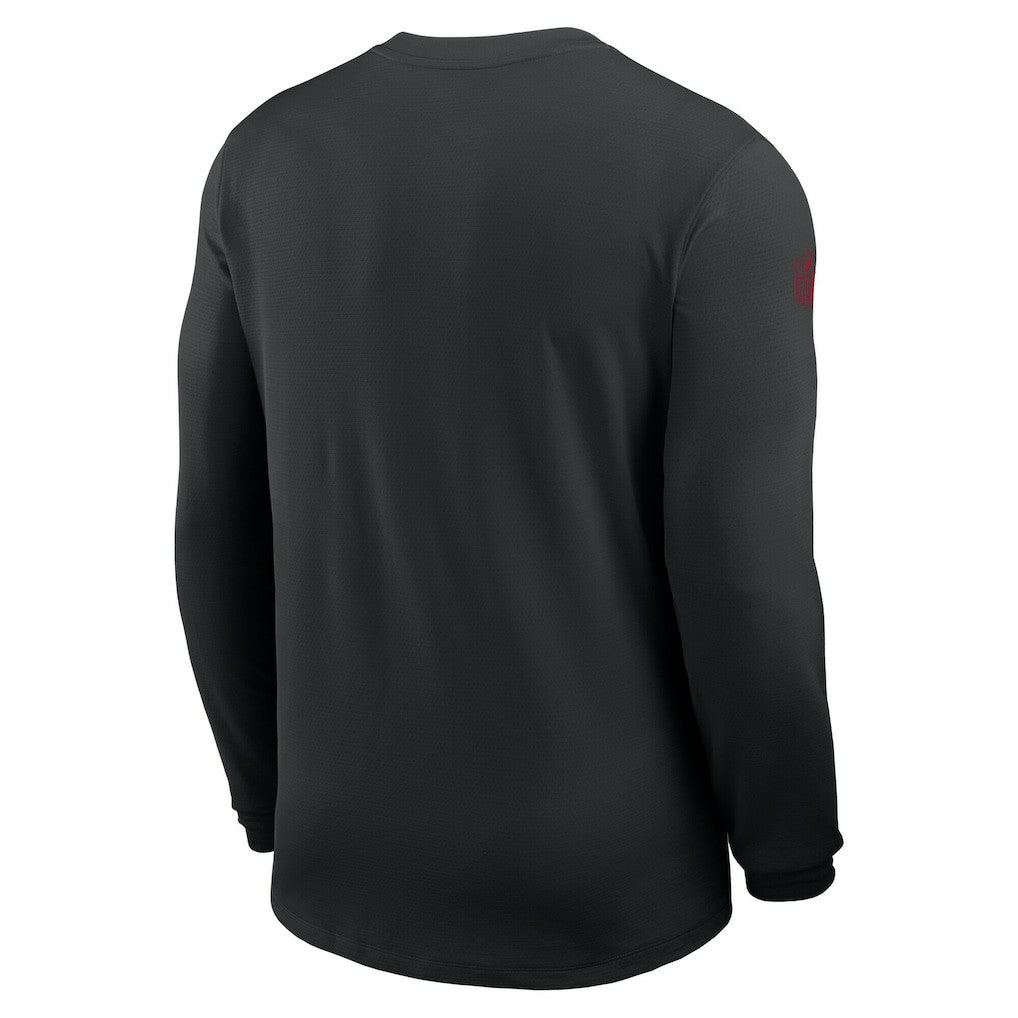 Nike San Francisco 49ers Sideline Coach UV Dri-FIT Long Sleeve Shirt Black