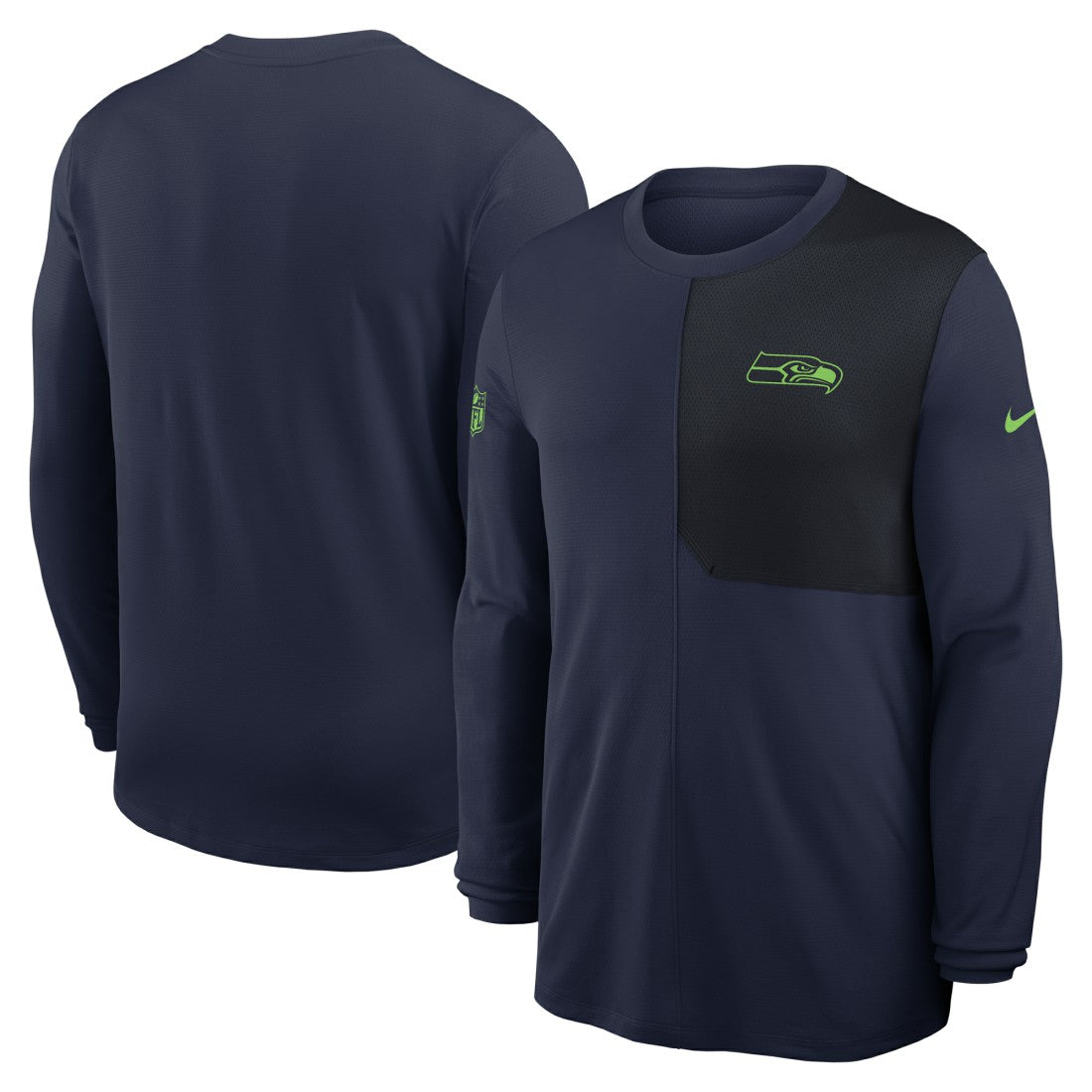 Nike Seattle Seahawks Sideline Coach UV Dri-FIT Long Sleeve Shirt College Navy