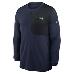 Nike Seattle Seahawks Sideline Coach UV Dri-FIT Long Sleeve Shirt College Navy