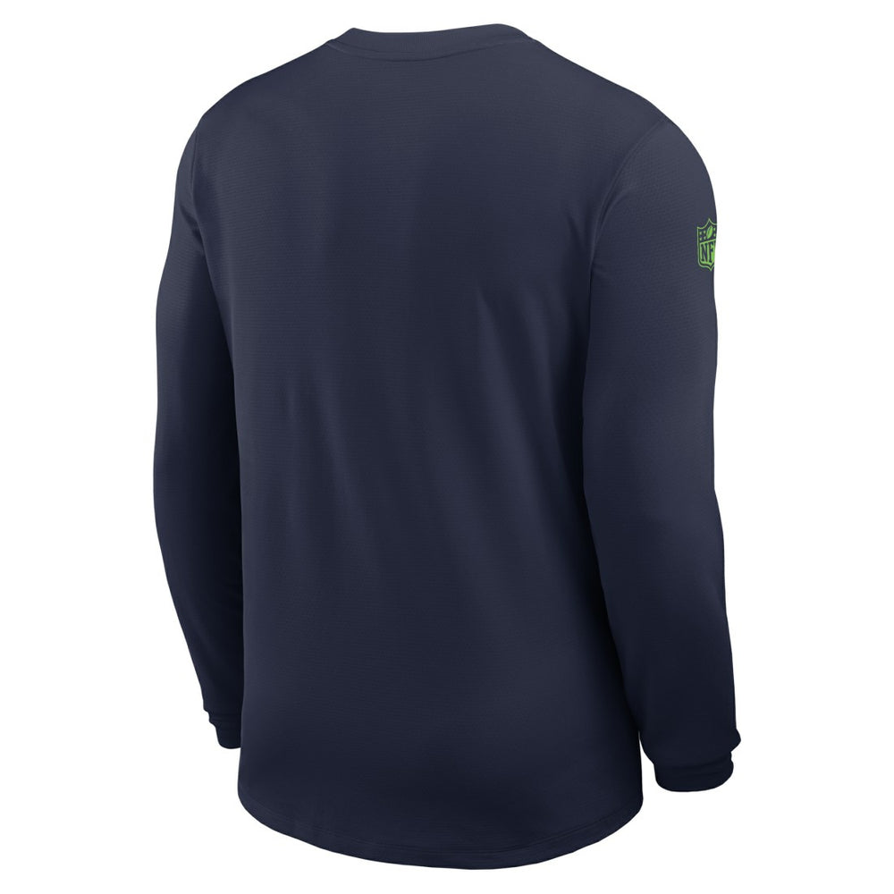 Nike Seattle Seahawks Sideline Coach UV Dri-FIT Long Sleeve Shirt College Navy