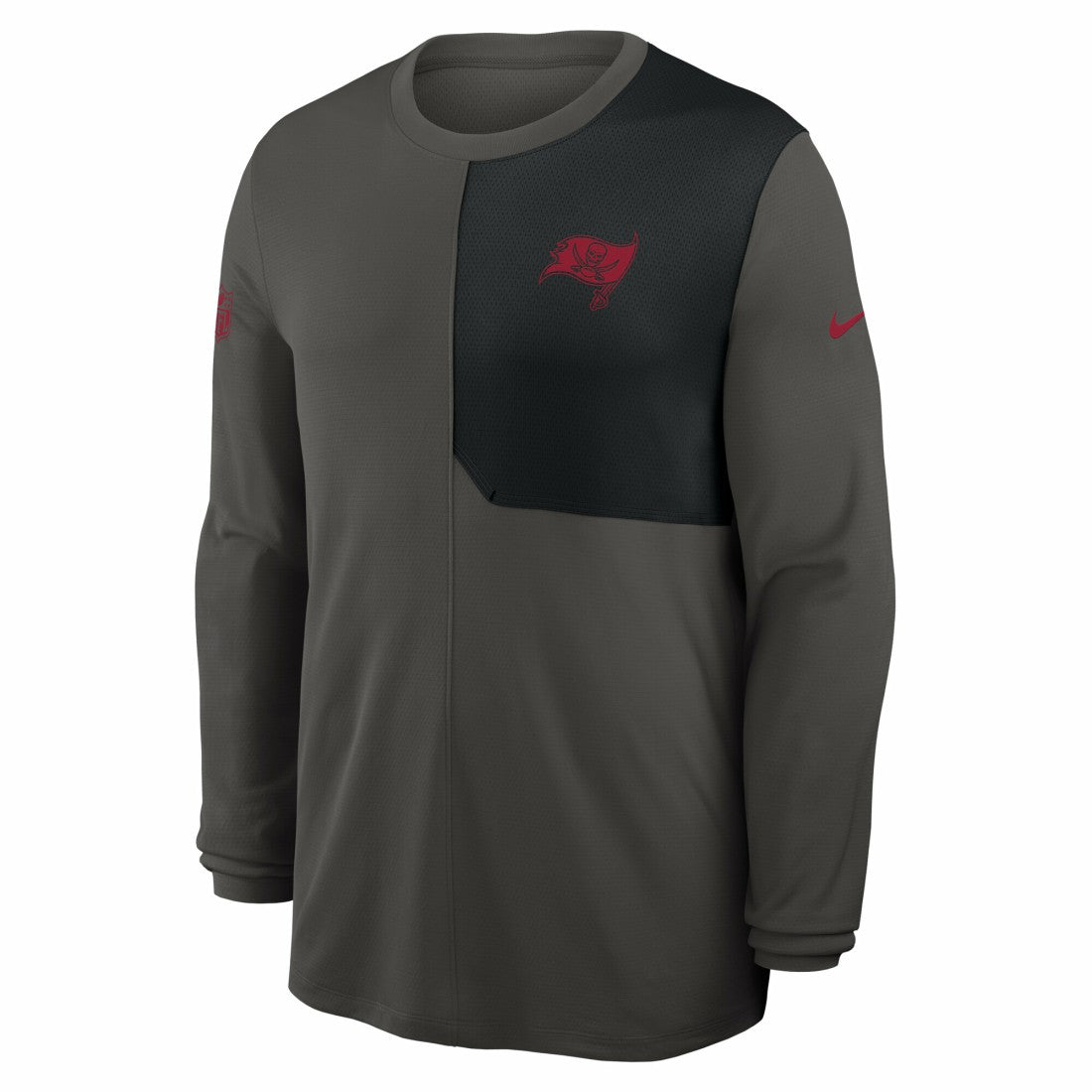 Nike Tampa Bay Buccaneers Sideline Coach UV Dri-FIT Long Sleeve Shirt Pewter