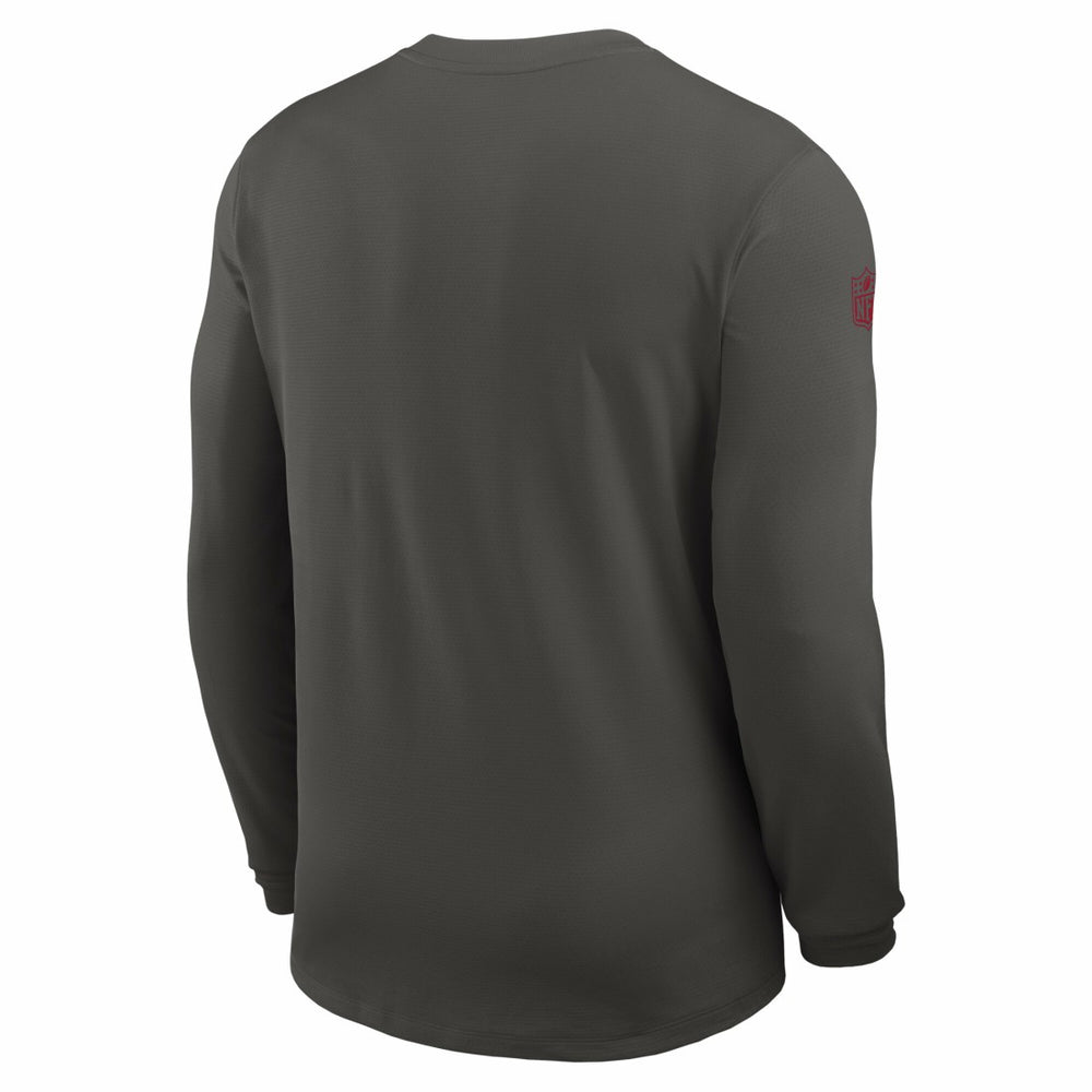 Nike Tampa Bay Buccaneers Sideline Coach UV Dri-FIT Long Sleeve Shirt Pewter