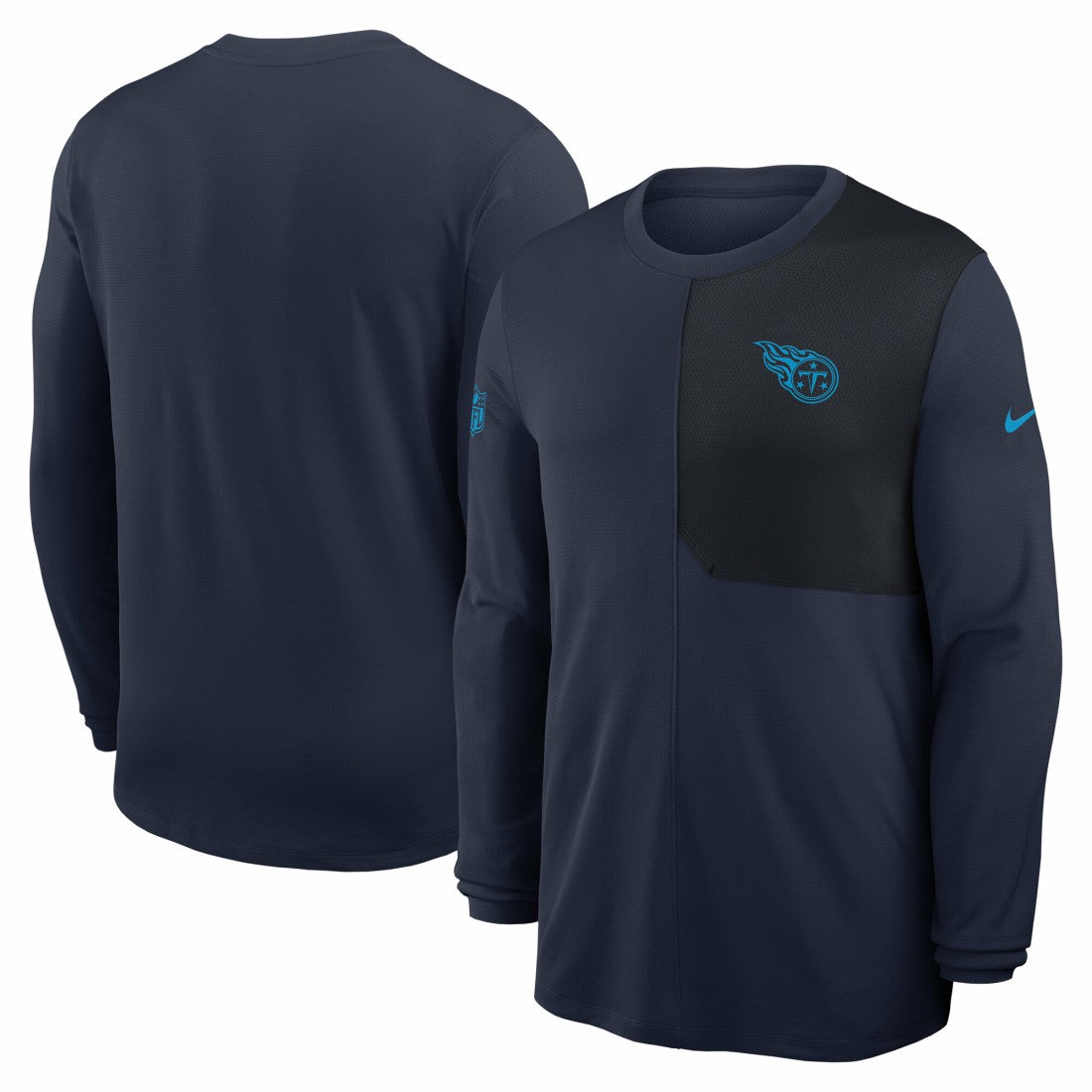 Nike Tennessee Titans Sideline Coach UV Dri-FIT Long Sleeve Shirt Navy