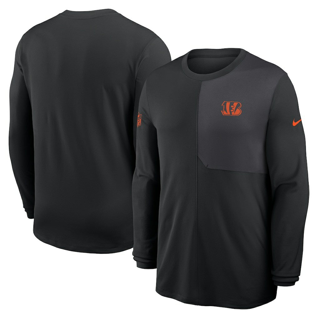 Nike Cincinnati Bengals Sideline Coach UV Dri-FIT Long Sleeve Shirt Black