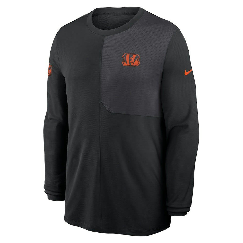 Nike Cincinnati Bengals Sideline Coach UV Dri-FIT Long Sleeve Shirt Black