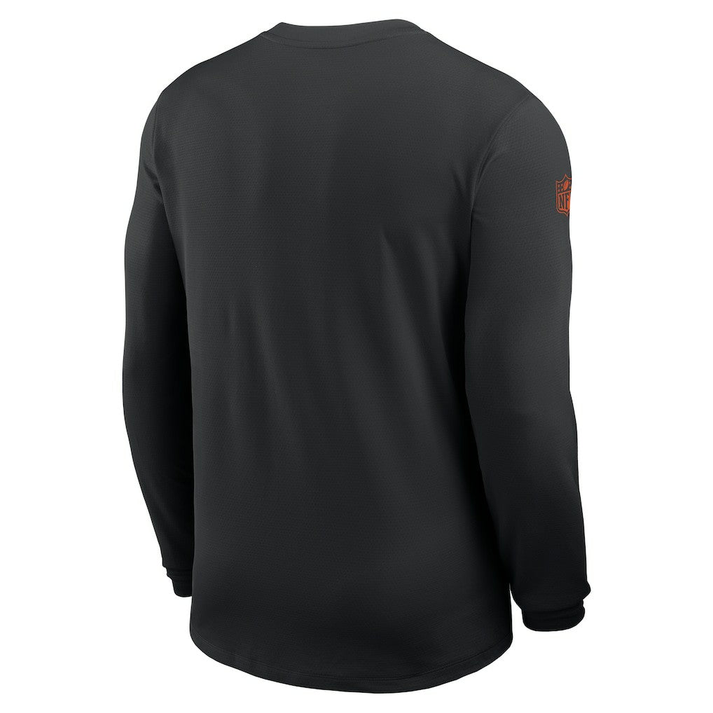 Nike Cincinnati Bengals Sideline Coach UV Dri-FIT Long Sleeve Shirt Black