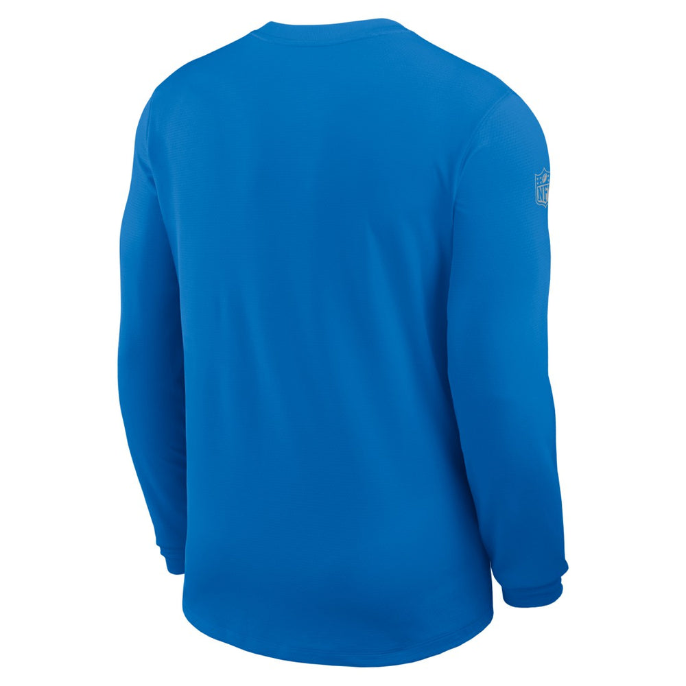 Nike Detroit Lions Sideline Coach UV Dri-FIT Long Sleeve Shirt Blue