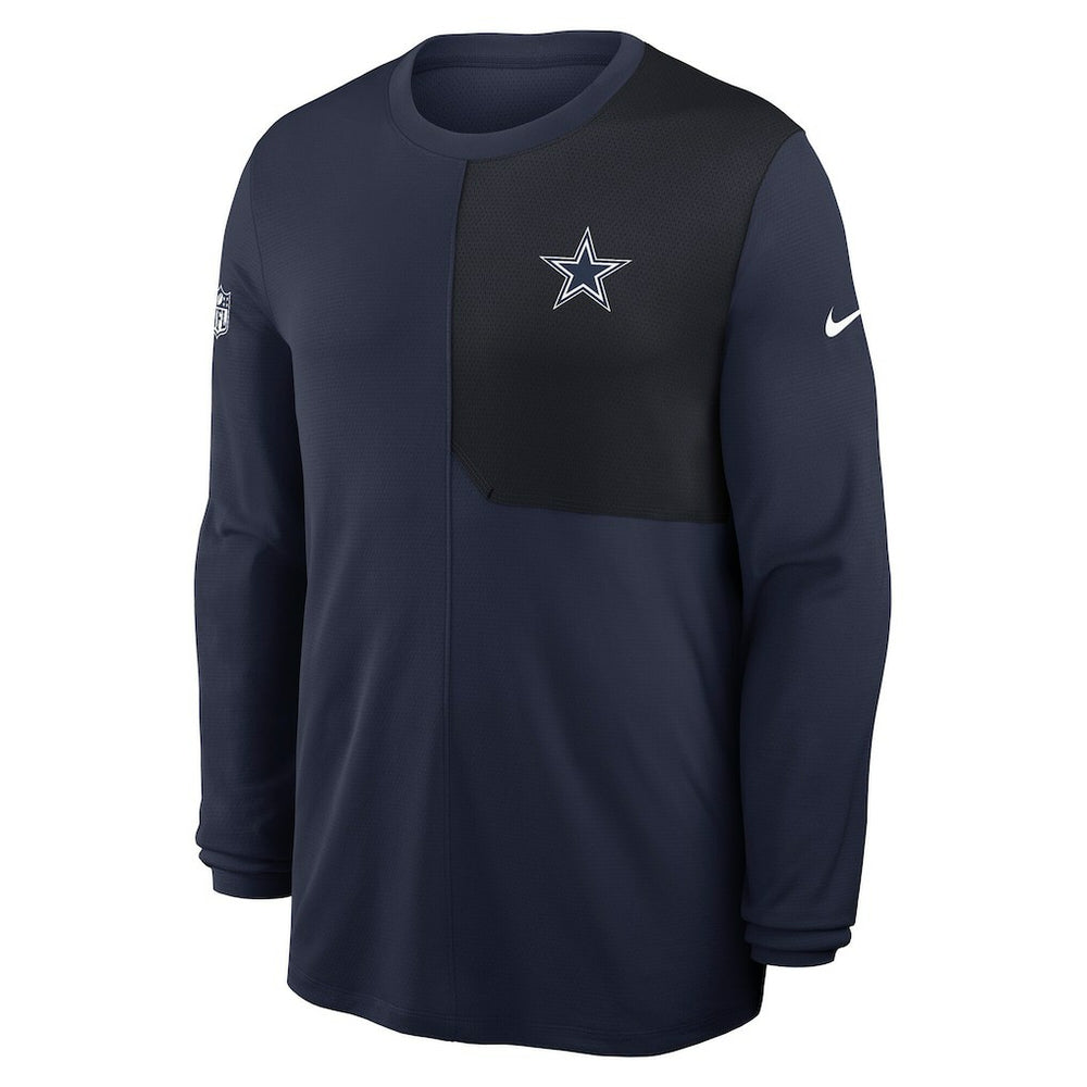 Nike Dallas Cowboys Sideline Coach UV Dri-FIT Long Sleeve Shirt Navy