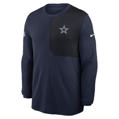 Nike Dallas Cowboys Sideline Coach UV Dri-FIT Long Sleeve Shirt Navy