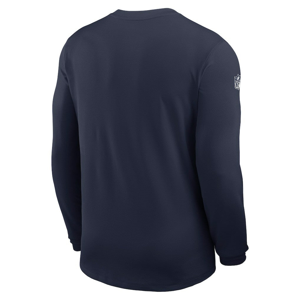 Nike Dallas Cowboys Sideline Coach UV Dri-FIT Long Sleeve Shirt Navy