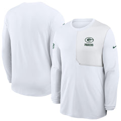 Nike Green Bay Packers Sideline Coach UV Dri-FIT Long Sleeve Shirt White
