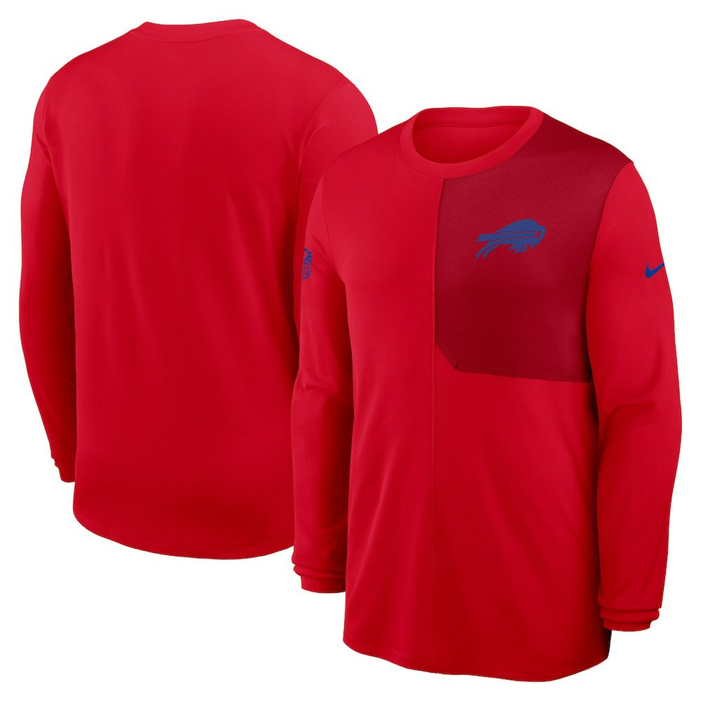 Nike Buffalo Bills Sideline Coach UV Dri-FIT Long Sleeve Shirt Red