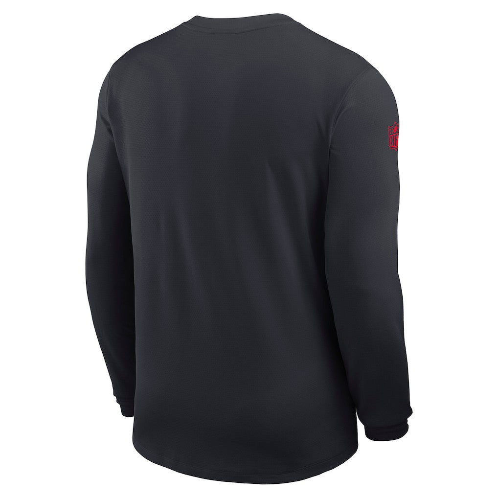 Nike Houston Texans Sideline Coach UV Dri-FIT Long Sleeve Shirt Navy