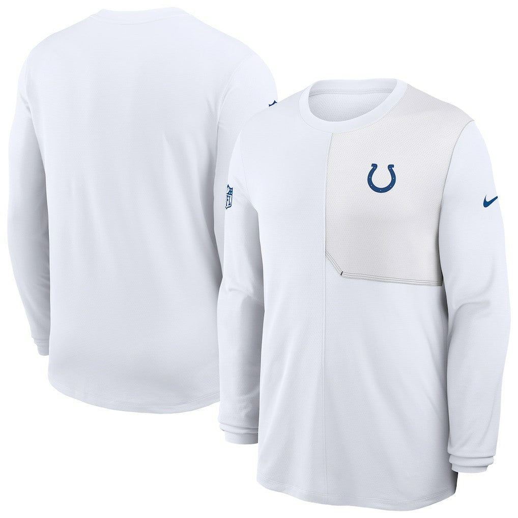 Nike Indianapolis Colts Sideline Coach UV Dri-FIT Long Sleeve Shirt White