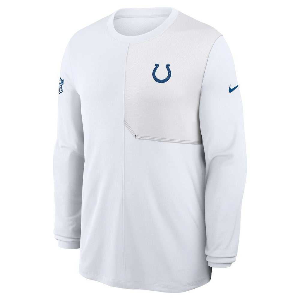 Nike Indianapolis Colts Sideline Coach UV Dri-FIT Long Sleeve Shirt White