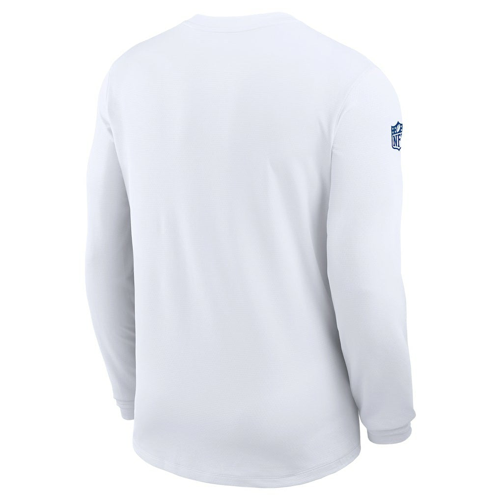 Nike Indianapolis Colts Sideline Coach UV Dri-FIT Long Sleeve Shirt White