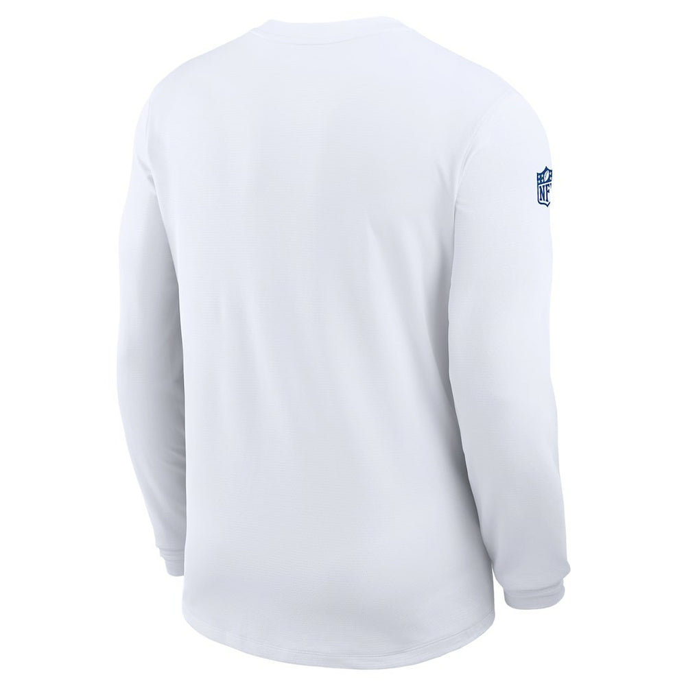 Nike Indianapolis Colts Sideline Coach UV Dri-FIT Long Sleeve Shirt White