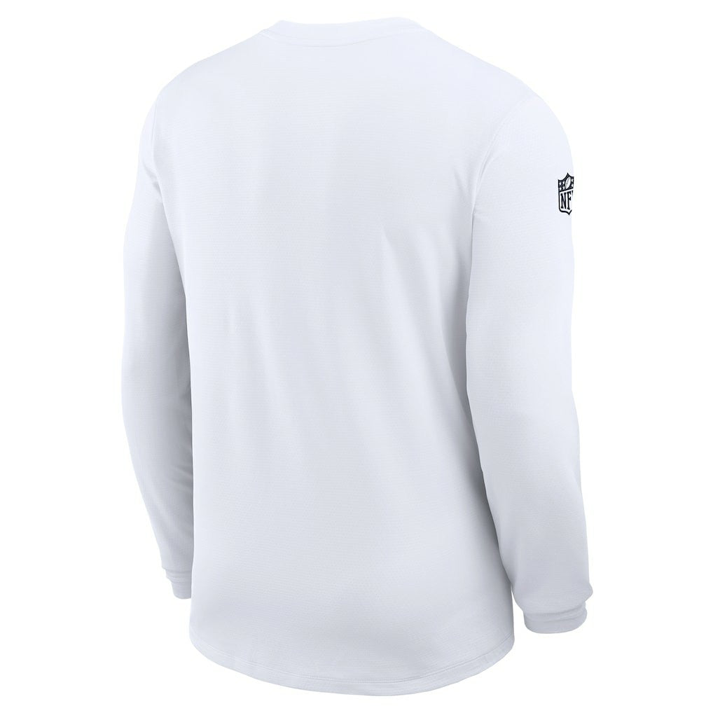 Nike Dallas Cowboys Sideline Coach UV Dri-FIT Long Sleeve Shirt White
