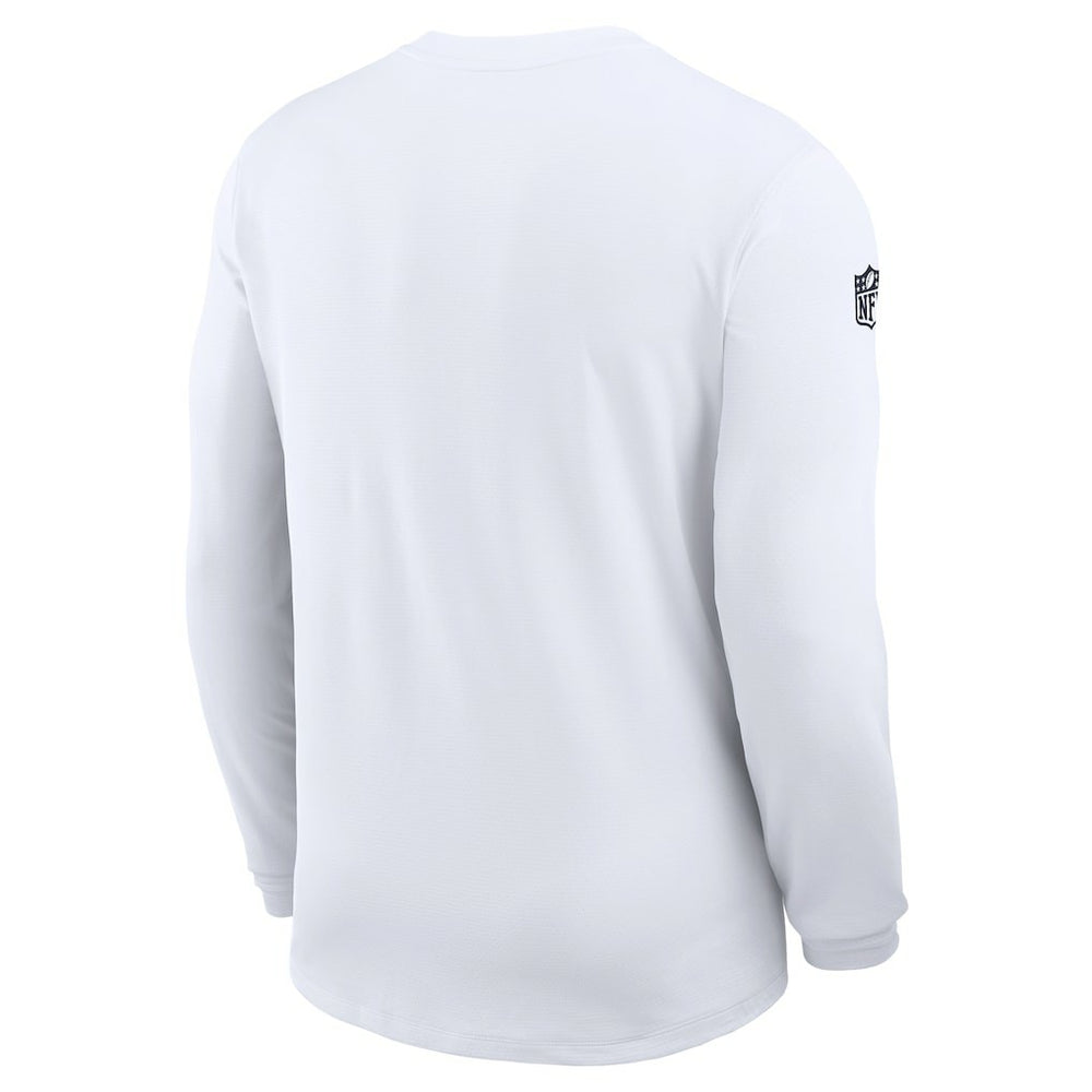 Nike Dallas Cowboys Sideline Coach UV Dri-FIT Long Sleeve Shirt White