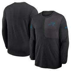 Nike Carolina Panthers Sideline Coach UV Dri-FIT Long Sleeve Shirt Black