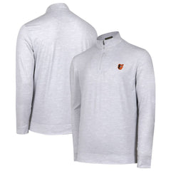 Baltimore Orioles Sublime Tri-Blend Quarter-Zip Jacket - Gray - MLB Lifestyle