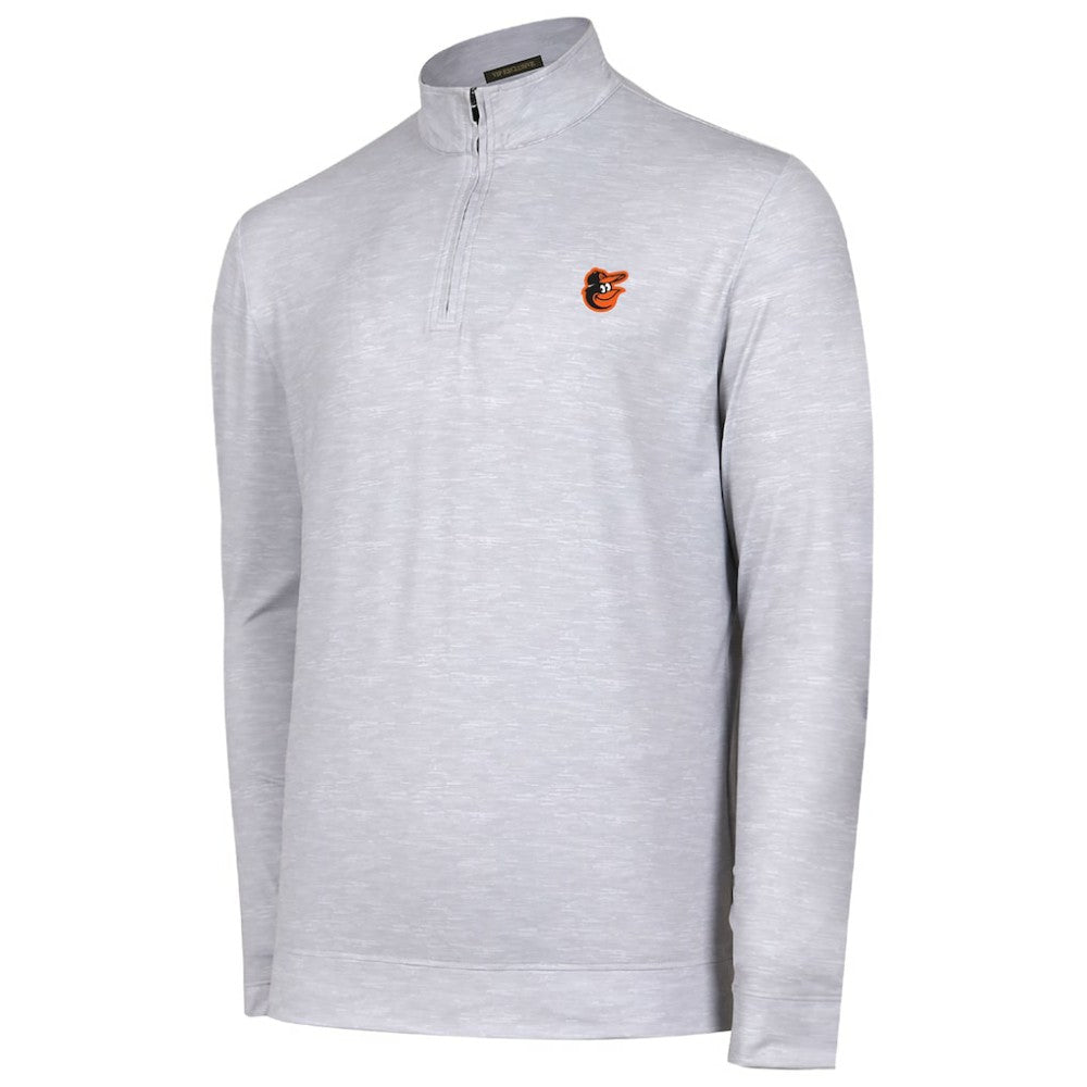 Baltimore Orioles Sublime Tri-Blend Quarter-Zip Jacket - Gray - MLB Lifestyle