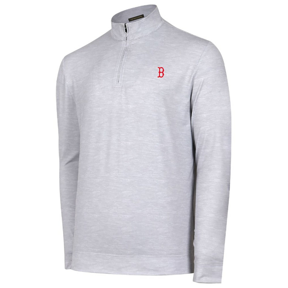 Boston Red Sox Sublime Tri-Blend Quarter-Zip Jacket - Gray - MLB Discount