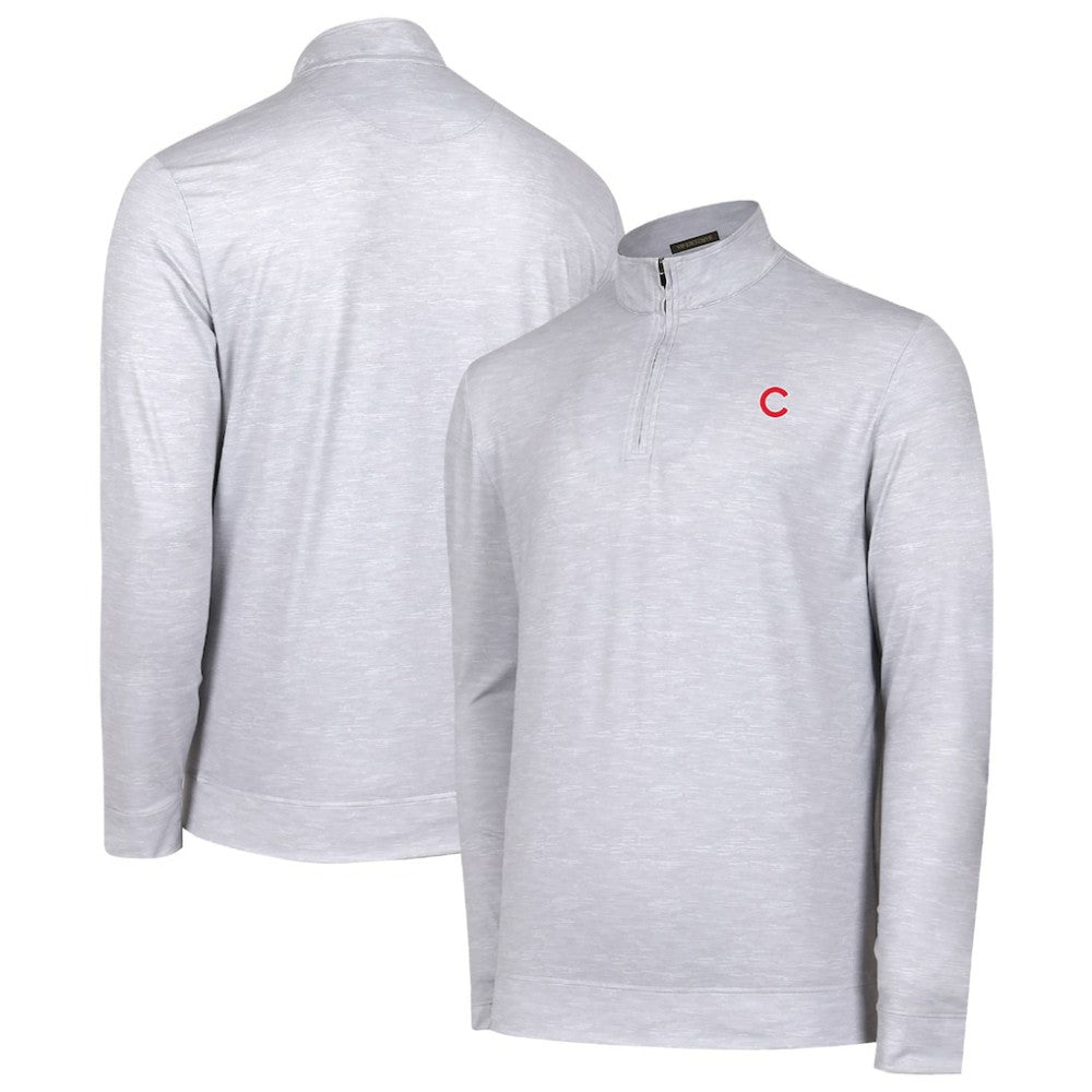 Chicago Cubs Sublime Tri-Blend Quarter-Zip Jacket - Gray - MLB Lifestyle