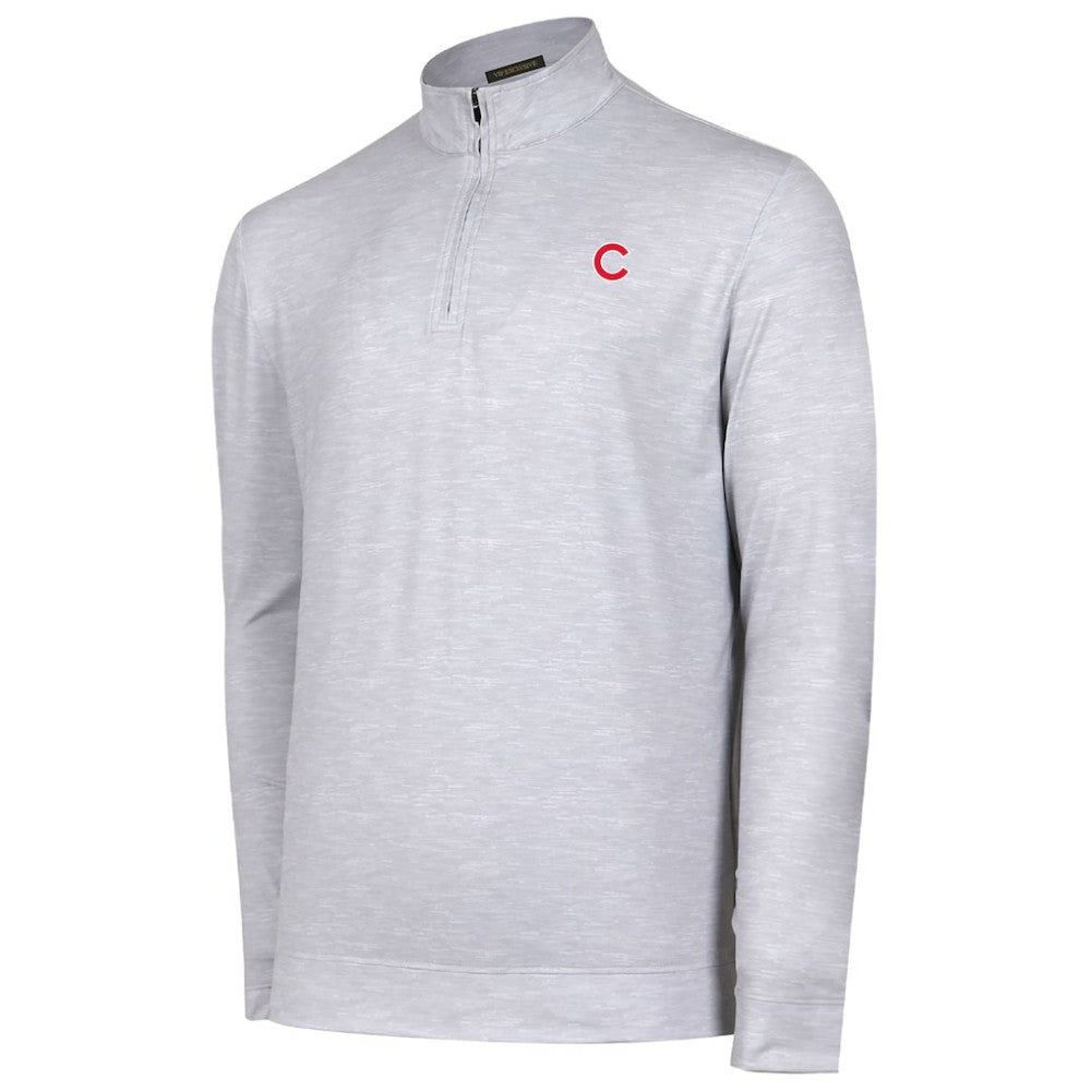 Chicago Cubs Sublime Tri-Blend Quarter-Zip Jacket - Gray - MLB Lifestyle