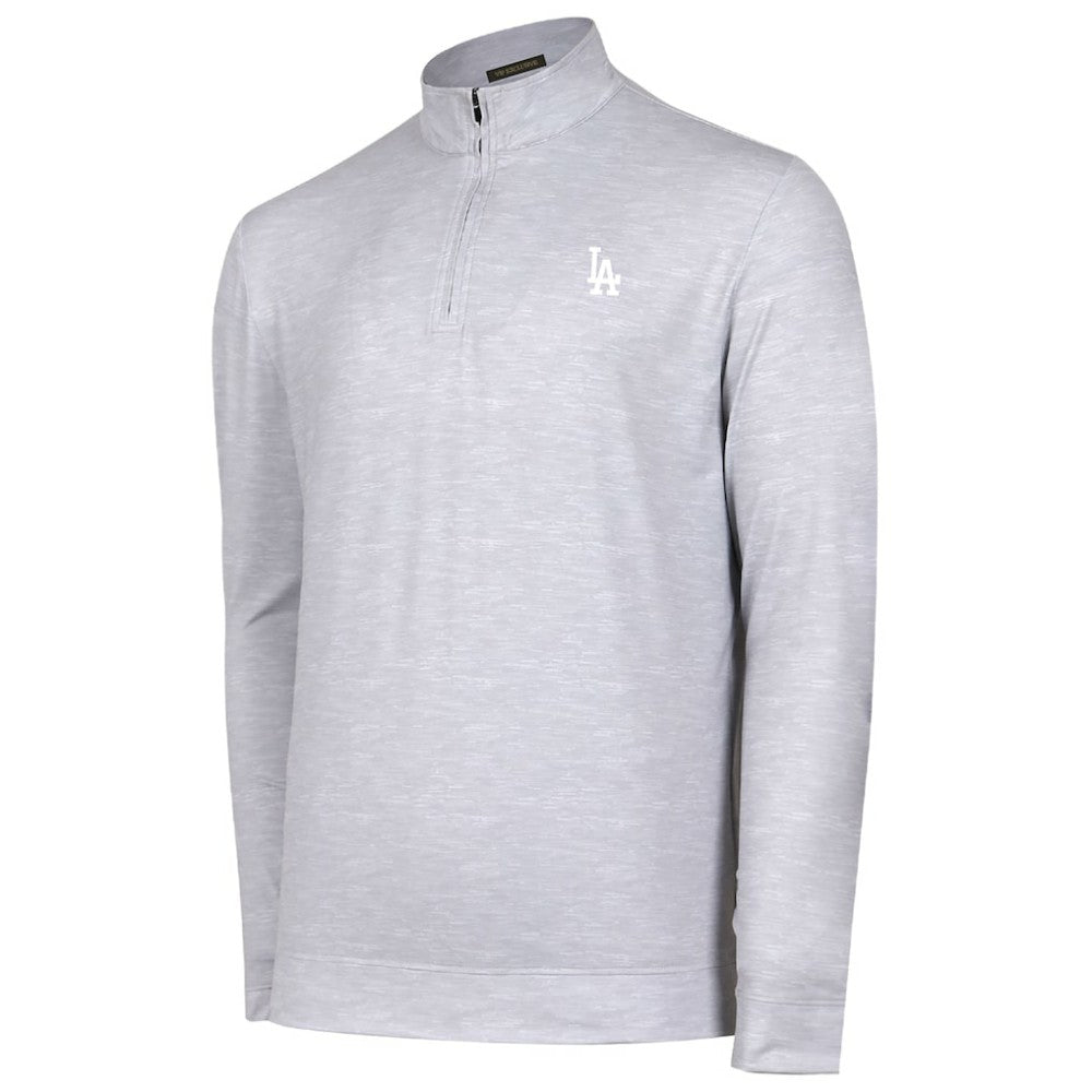 Los Angeles Dodgers Sublime Tri-Blend Quarter-Zip Jacket - Gray - MLB Lifestyle