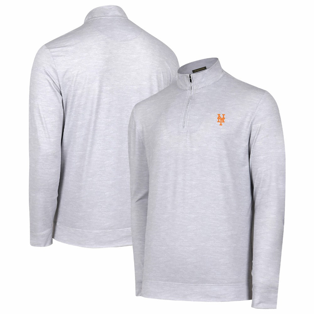 New York Mets Sublime Tri-Blend Quarter-Zip Jacket - Gray - MLB Online