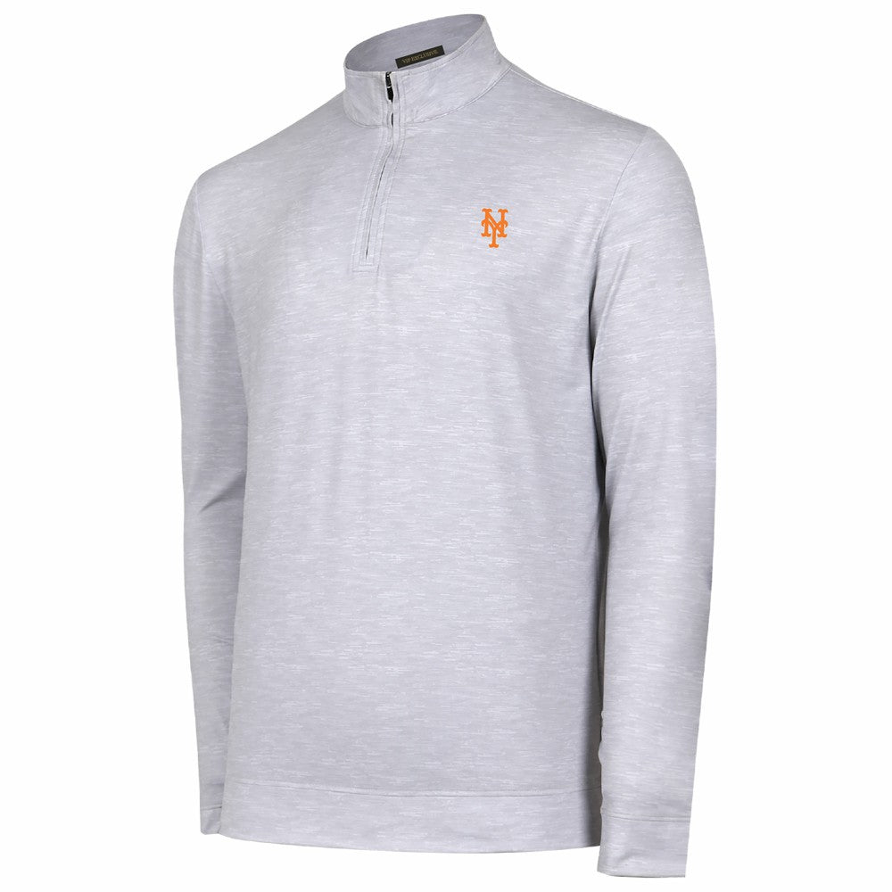 New York Mets Sublime Tri-Blend Quarter-Zip Jacket - Gray - MLB Online
