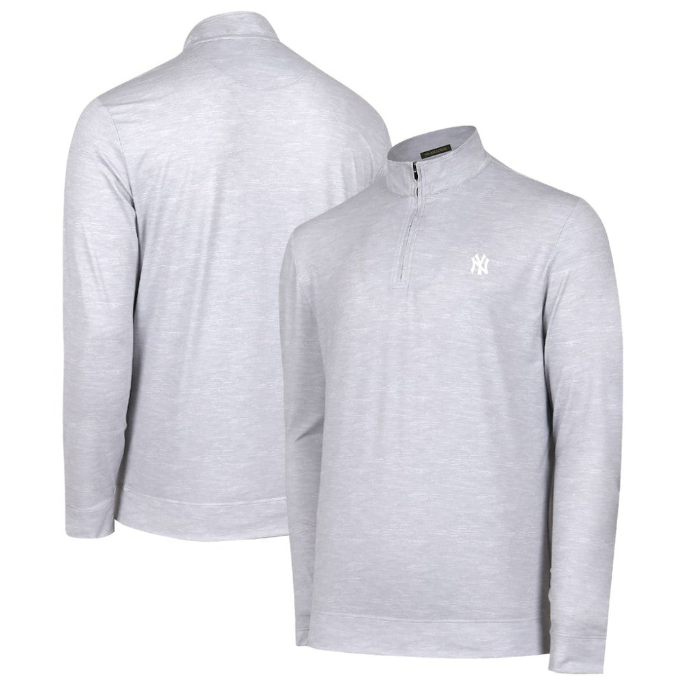 New York Yankees Sublime Tri-Blend Quarter-Zip Jacket - Gray - MLB Online