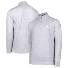 New York Yankees Sublime Tri-Blend Quarter-Zip Jacket - Gray - MLB Online