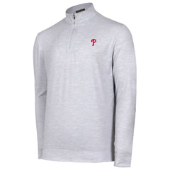Philadelphia Phillies Sublime Tri-Blend Quarter-Zip Jacket - Gray - MLB on Sale