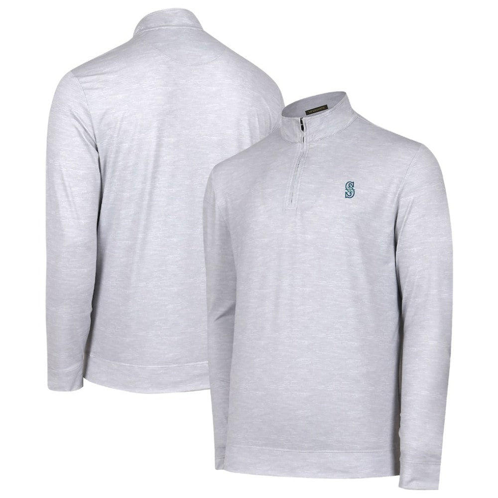 Seattle Mariners Sublime Tri-Blend Quarter-Zip Jacket - Gray - MLB Lifestyle